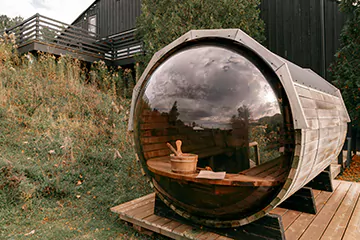 panoramic view sauna in Orillia, ON